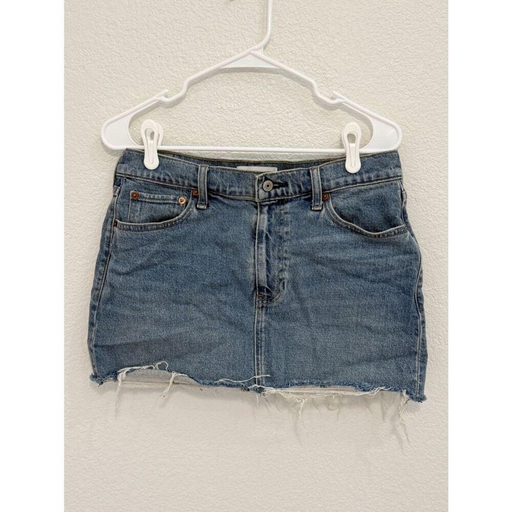 Abercrombie & Fitch Mid Rise Denim Mini Skirt